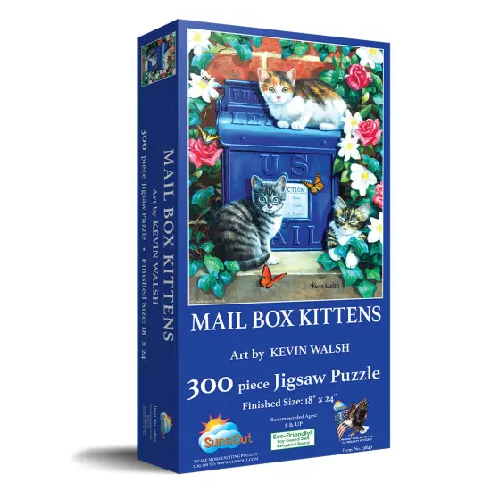 Sunsout Mail Box Kittens 300 pc Jigsaw Puzzle 13840 {3}