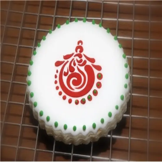 Fancy Holiday Cookie Stencil Set: Angel, Holly Bough, Christmas Ball | C582 by Designer Stencils | Stencils for Royal Icing, Airbrush, Dusting Powder | {2}