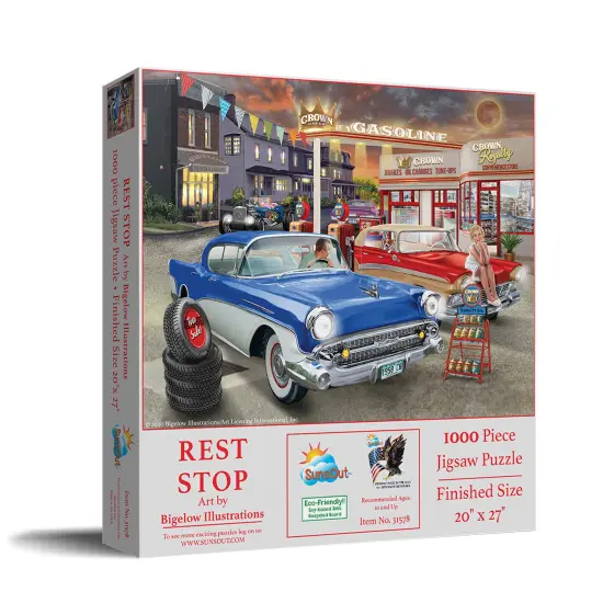 Sunsout Rest Stop 1000 pc Jigsaw Puzzle 31578 {3}