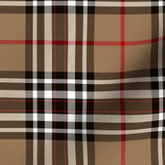Various Fabrics by the Yard or Fat Quarter Tartan Plaid Scottish Tan Brown Black White Custom Printed Fabric by Spoonflower {7}