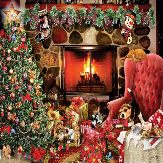 Sunsout Christmas Mayhem 1000 pc Christmas Jigsaw Puzzle 35188 {1}