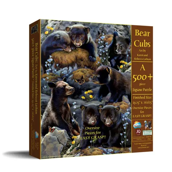 Sunsout Bear Cubs 500 pc Large Pieces Jigsaw Puzzle 56452 {3}