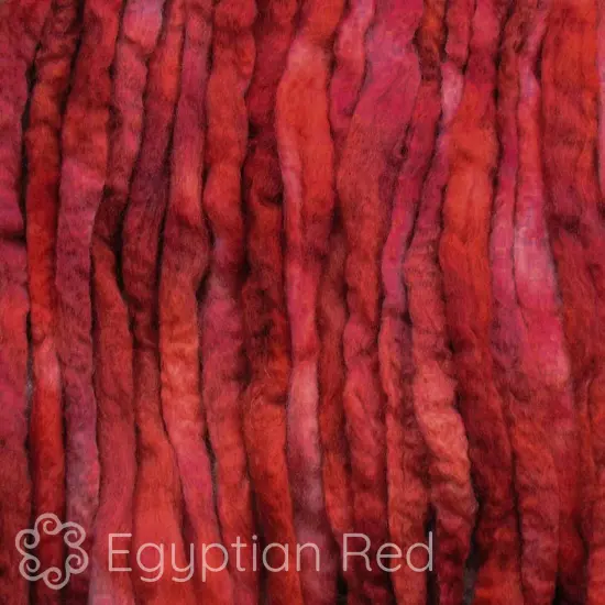 LEARN TO SPIN - Beginner's Spinning Kit with Hand Dyed BFL Roving, Drop Spindle & Printed Instructions w/ Video. Many Colors. Egyptian Red {2}