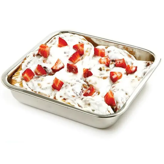 Stainless Steel Square Cake Pan w/ Mirror Finish {2}