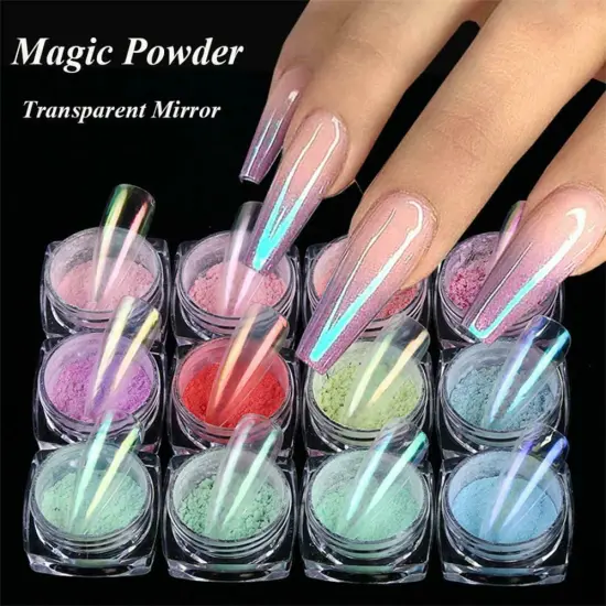 Kitcheniva Glitter Holographic Mirror Nail Art Powder {7}
