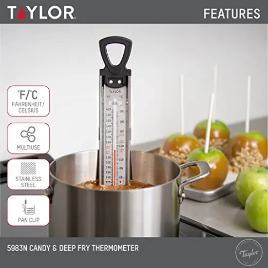 Stainless Steel Candy Deep Fry Food Cooking Kitchen Analog Thermometer, 12 Inches {4}