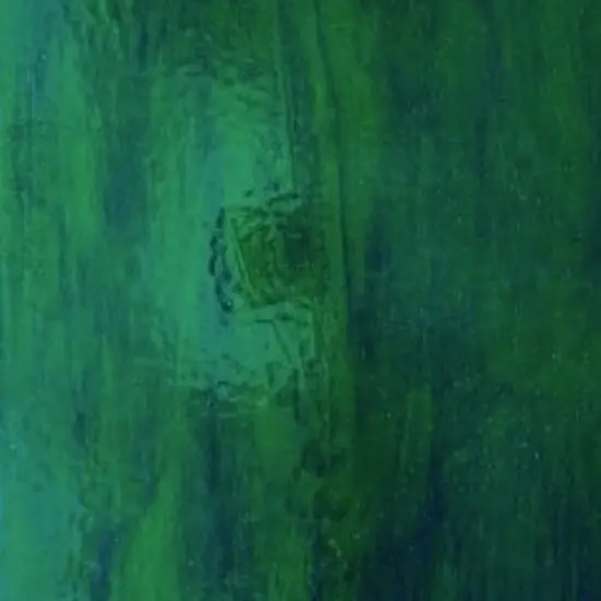 Wissmach Stained Glass Sheet and Mosaic Glass: Medium Green w/Streaks of Dark Blue {2}