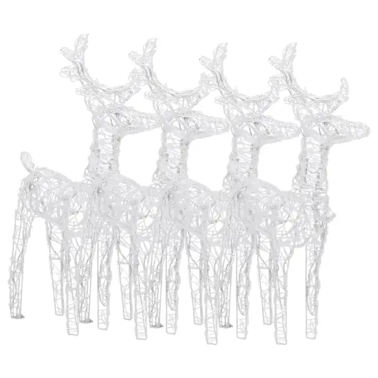 4 pcs Christmas ReindeersBlue 160 LEDs Acrylic {3}