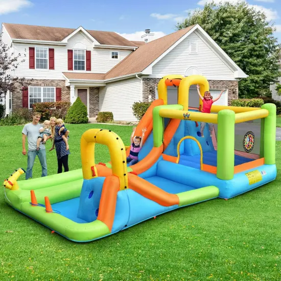 Inflatable Water Slide Park Bounce House {1}
