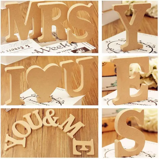 Kitcheniva 3.93" A-Z Wooden Letters Alphabet Self Standing DIY Craft {3}
