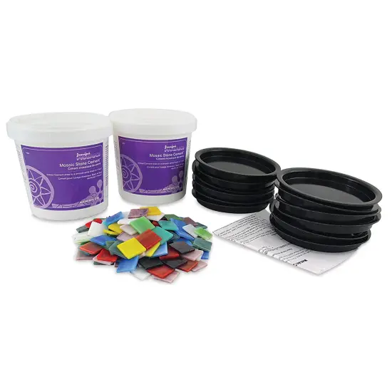 Mosaic Coaster Kit - Set of 12, 4" Diameter, Round {1}