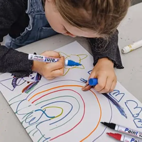 8 Colors Paint Pens Paint Markers - Permanent Oil Based Paint Markers for Metal Wood, Paint Pens for Fabric Paint Ceramic Plastic Canvas Rock Painting Glass Tire, Waterproof Craft Supplies for Adults {2}