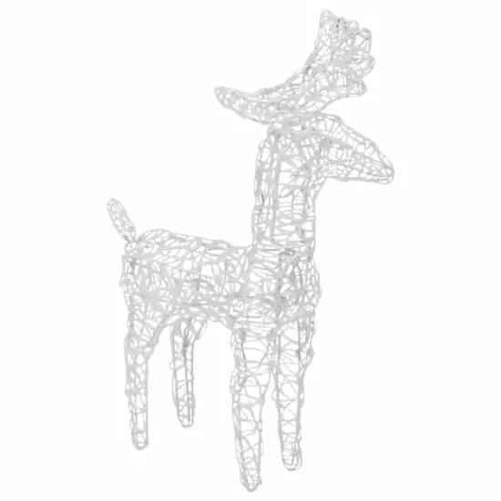 Reindeers & Sleigh Christmas Decoration 160 LEDs 51.2" Acrylic Multicolour {6}