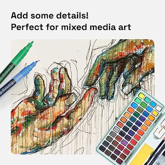 Paint Pens for Rock Painting, Stone, Ceramic, Glass, Wood, Canvas. Set of 12 Acrylic Paint Markers Extra-fine Tip {3}