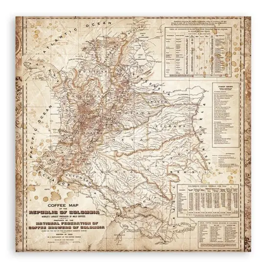 Stamperia Backgrounds Double-Sided Paper Pad 8"X8" 10/Pkg-Coffee And Chocolate, 10 Designs/1 Each {3}