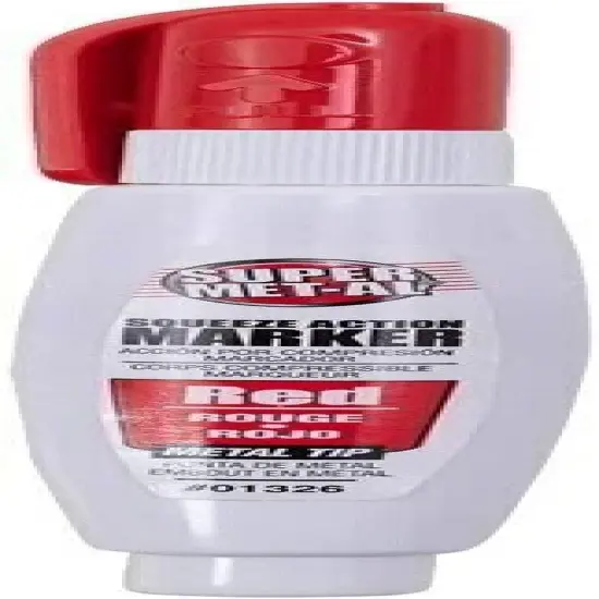 Squeeze Action Metal Tip Red Paint Marker {1}