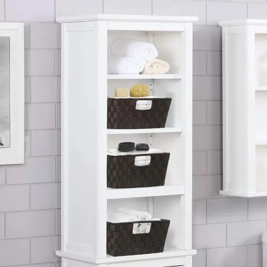 Sorbus Woven Basket Bin Set - Shelf Storage Tote Baskets for Household Items - Stackable with Woven Straps and built-in Carry Handles (3 Pack) Black {4}