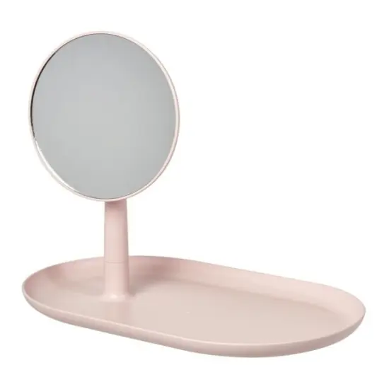 Mirror Tray for beauty accessories and jewelry, Pink {1}