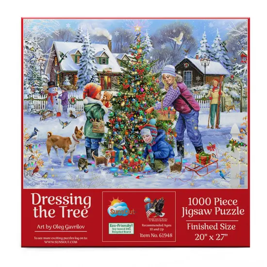 Sunsout Dressing the Tree 1000 pc Jigsaw Puzzle 61948 {4}