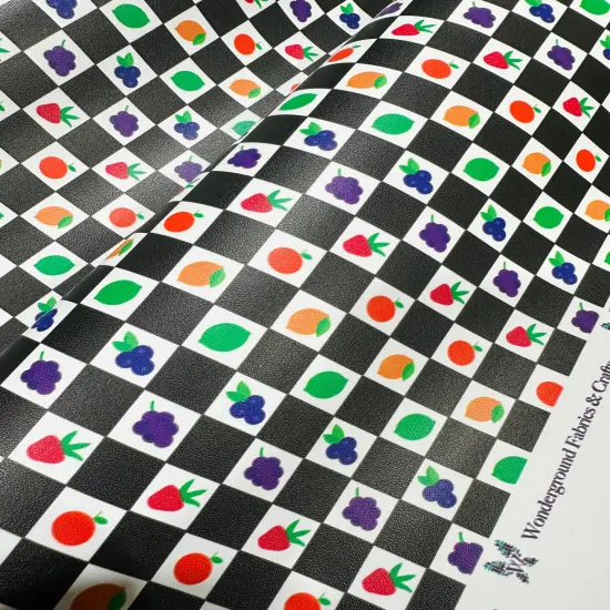 Rainbow Fruit Check Smooth vinyl {1}
