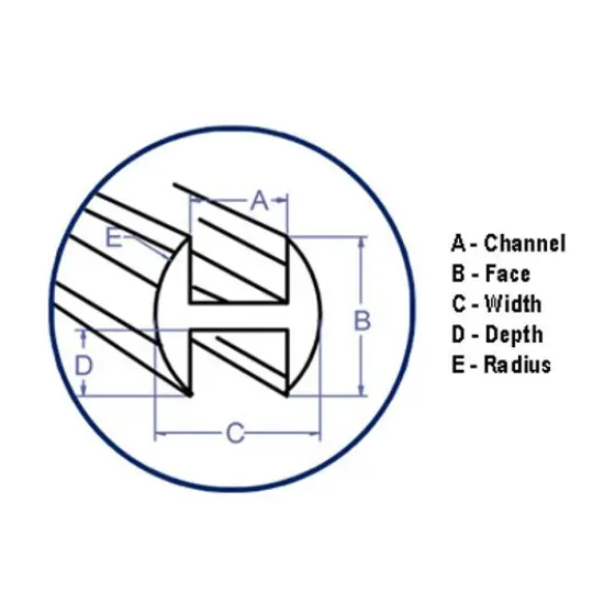 5/32 Round H Lead Came [RH-8]-12ft {4}