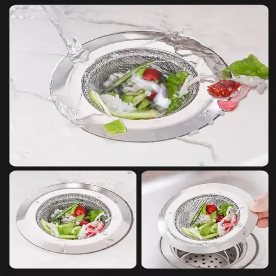 Kitcheniva Stainless Steel Sink Strainers 4.5" 4 Pcs {2}