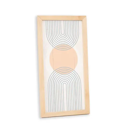 Abstract Pastel Wall Art Wood Sign Framed Home Decor Boho Flow {1}