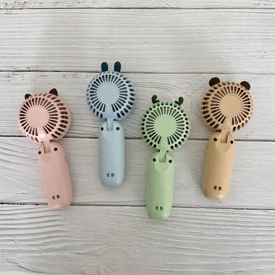 Wrapables Mini Portable Handheld and Desktop Rechargeable USB Fan, Blue Rabbit {5}