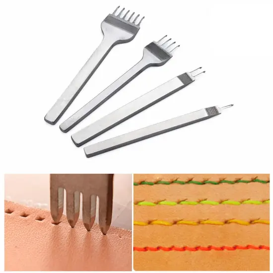 Kitcheniva Leather Craft Punch Tools Stitching Carving Sewing Saddle Groover {5}
