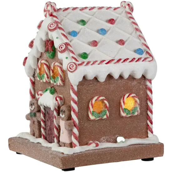 Northlight Pre-Lit LED Gingerbread Candy House Christmas Decoration - 7.5" Brown {7}