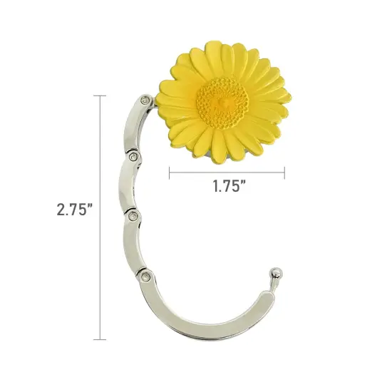 Wrapables Scenic Purse Hook Hanger, Foldable Handbag Table Hanger, Sunflower {6}