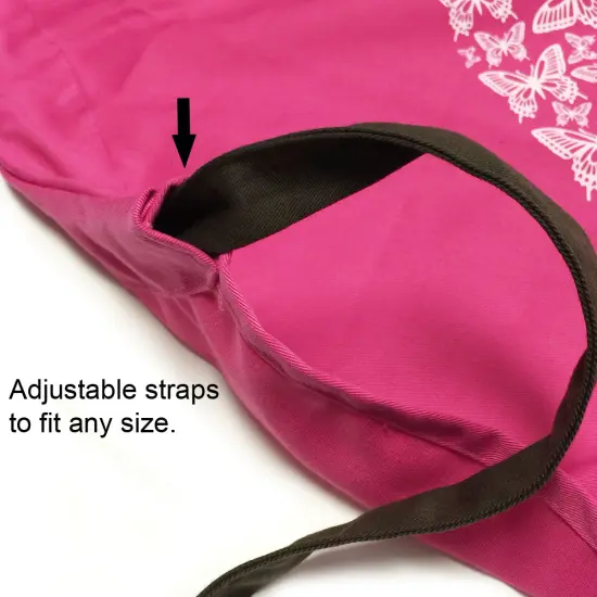 Wrapables Butterfly Girl Adjustable Work Apron, Hot Pink {6}