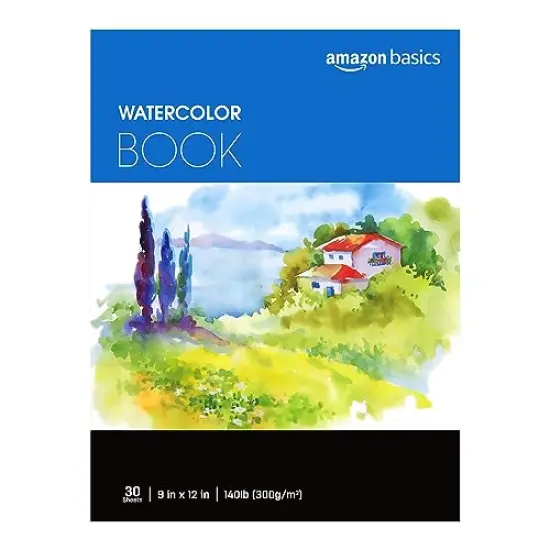 Watercolor Pad, 9"x12", 140 lb / 300 gsm, 30 Sheets, White {2}