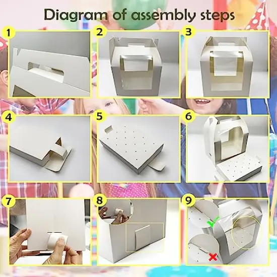 Cake Pop Boxes Packaging, 4 pcs Portable Cake Pop Holder Boxes with 18 Holes Lollipop Display Stand (White) {2}