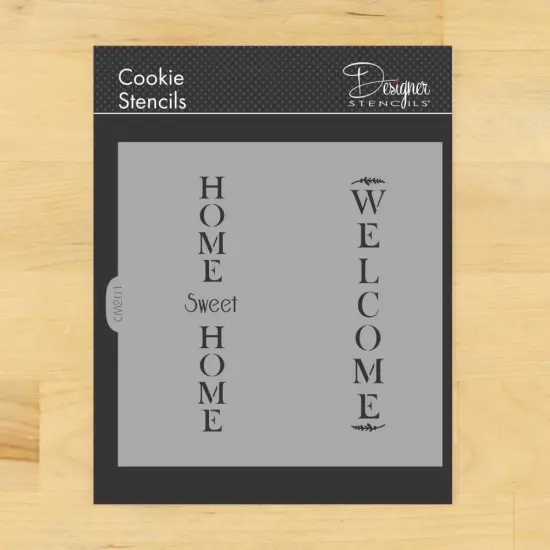 Welcome Home Combo Cookie and Craft Stencil | CM201 by Designer Stencils | Stencils for Royal Icing, Airbrush, Dusting Powder | {1}