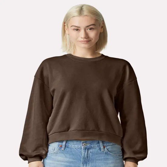 ReFlex Women's Fleece Crewneck Sweatshirt | sustainable and stylish choice for conscious fashion enthusiasts, cotton and recycled polyester, 7.6 oz./yd&sup2; sweatshirt features a reimagined | recycled fleece comfortable eco-friendly practice | RADYAN&reg; Arctic {2}