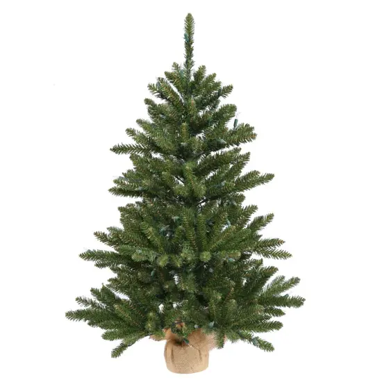 Vickerman 24" Unlit Anoka Pine Artificial Christmas Tree - Burlap base Green {1}