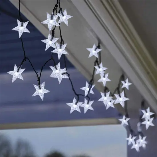 LED Solar String Lights Outdoor Star Fairy Light Multicolor {5}