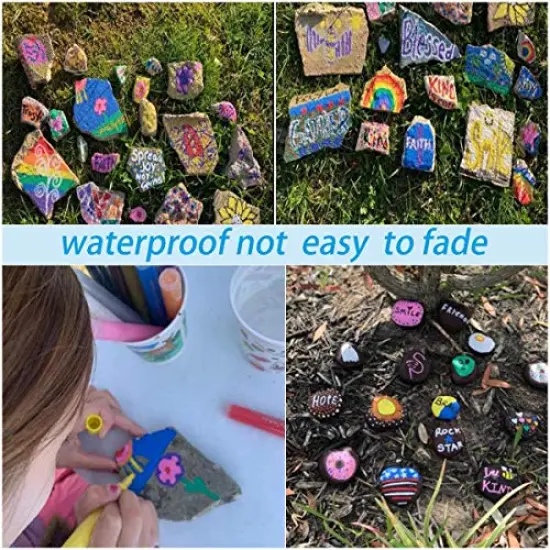 35 Premium Acrylic Paint Marker Pens, Double Pack of Both Extra Fine and Medium Tip, for Rock Painting, Mug, Ceramic, Glass, Wood, Fabric, Canvas, Metal, Pumpkin, DIY Crafts Making Art Supplies {2}