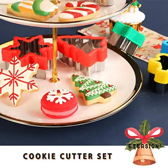 9 Pieces Christmas Cookie Cutters 2" to 3.5" Cookie Cutters Cookie Cutters Christmas Shapes {4}