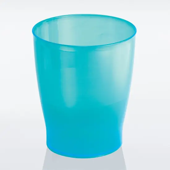 mDesign Small Round Bathroom 1.25 Gal. Trash Can Wastebasket {5}