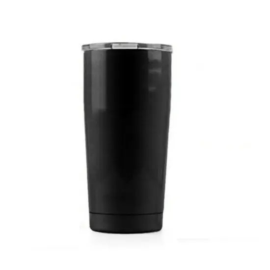 Kitcheniva Double Walled Stainless Steel Tumbler With Resistant Lid 20 oz Black {1}