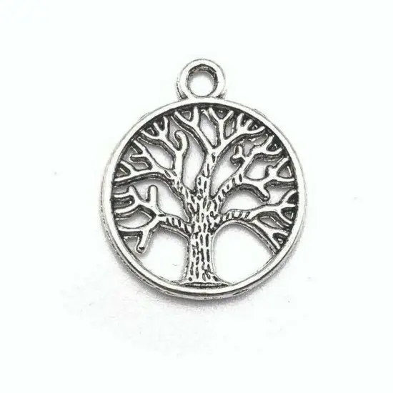 Kitcheniva Silver Tree of Life Round Celtic Charms {2}