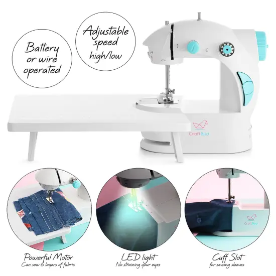 CraftBud Mini Sewing Machine Kit {6}