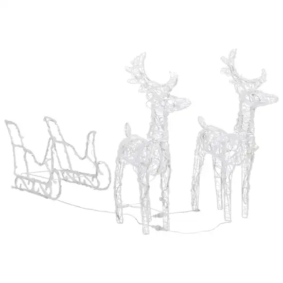 Reindeers & Sleigh Christmas Decoration with 160 LEDs {1}