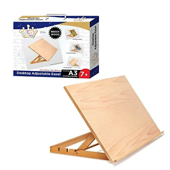 Adjustable Wood Desk Table -Light Weight, Easel with Strong Support {2}