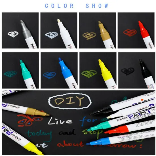 Kitcheniva Permanent Paint Marker Pen Waterproof Rubber Metal Wood {7}