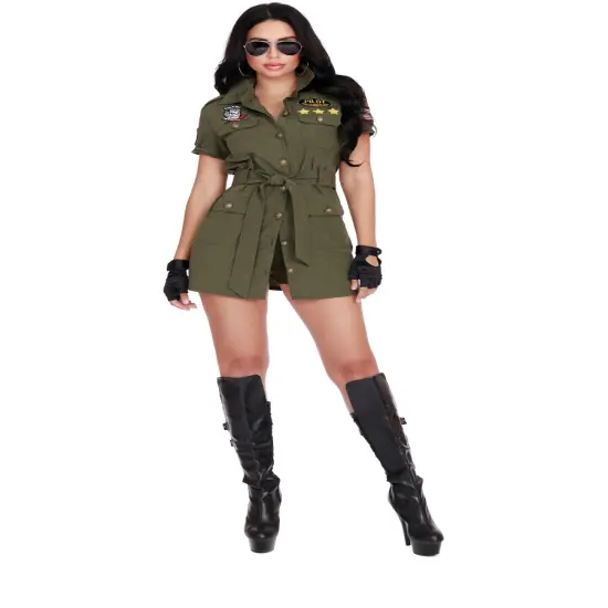 Adult's Womens Air Force Fighter Pilot Costume {1}