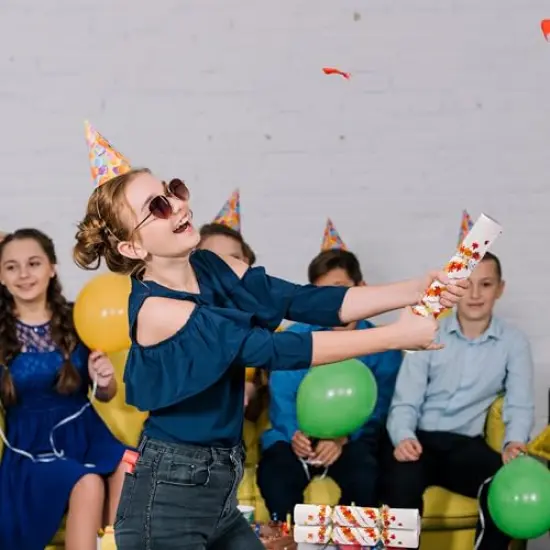 Thanksgiving Party Table Favor No Snap No Popping (12 Pack) with Party Hat, Joke & Gift Inside, Designed with Autumn Leaves, Pumpkin, Lettering for Fall Holiday, Thanksgiving Holiday Traditions {3}