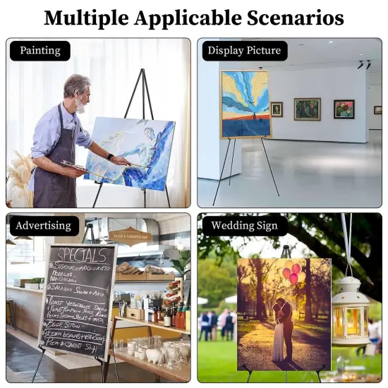 2 Pack Easel Stand for Display 61in Iron Alloy Drawing Stand with 2 Carry Bags {6}